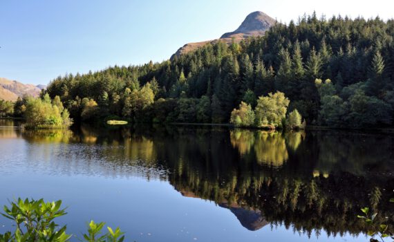 Am Glencoe Lochan mit Pap of Glencoe (Sgorr na Ciche, 742 m)