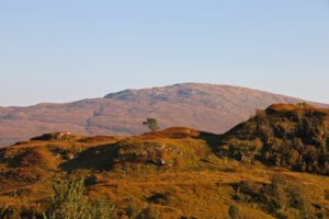 Landschaft bei Glenfinnan im Abendlicht