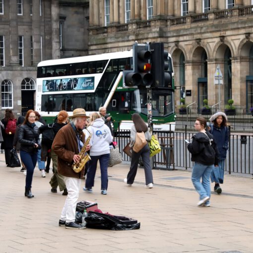 Straßenmusiker in der Princes Street