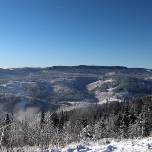 Blick über das Ilmtal zum Rennsteig